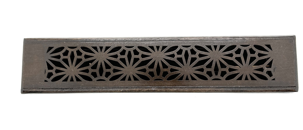 Wooden Incense Stick Burner - Antique Bronze (Ethnic Design)