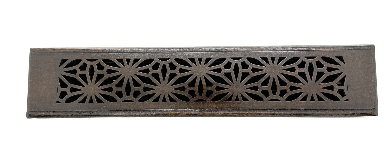 Wooden Incense Stick Burner - Antique Bronze (Ethnic Design)