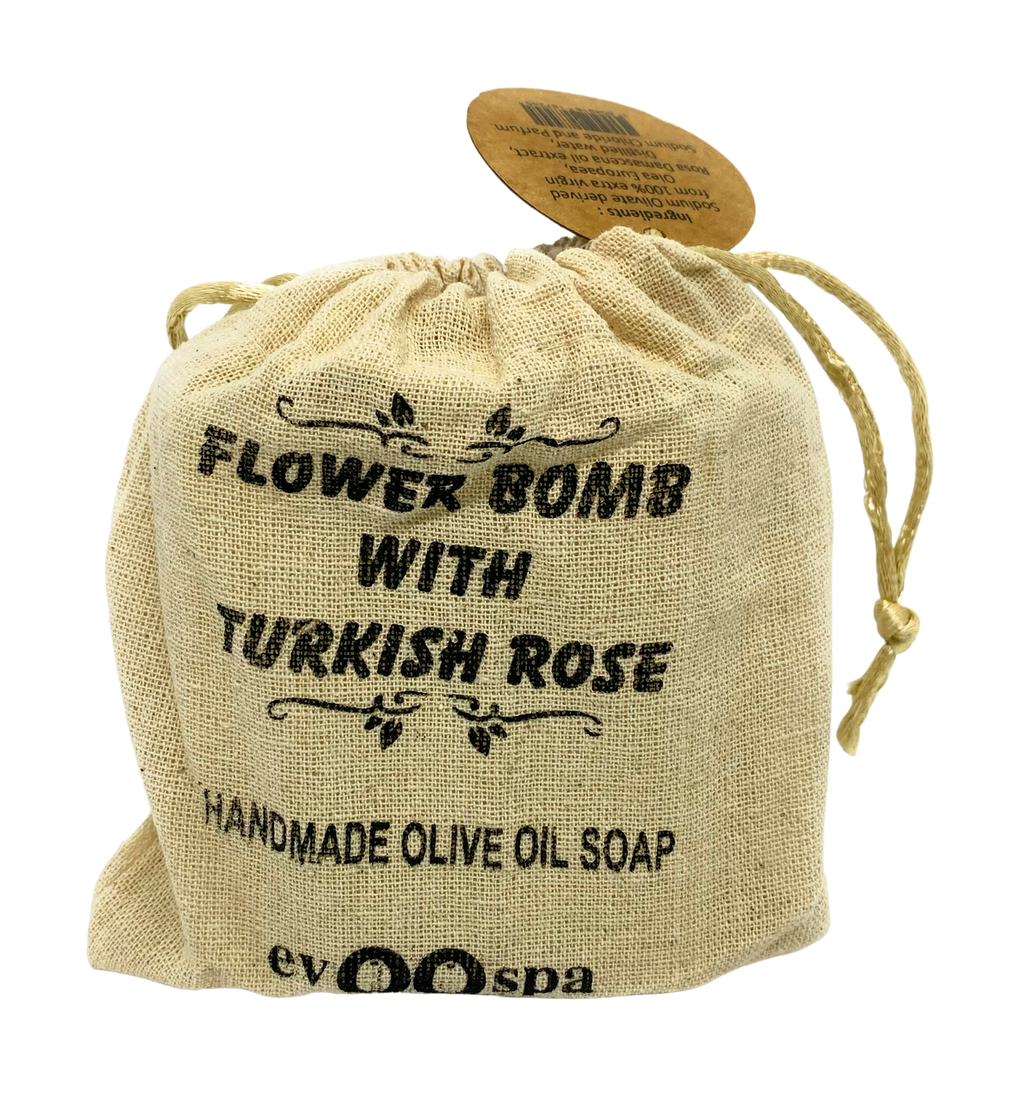 Flower Bomb with Turkish Rose - Olive Oil Soap