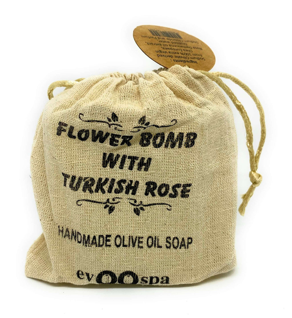 Flower Bomb with Turkish Rose - Olive Oil Soap